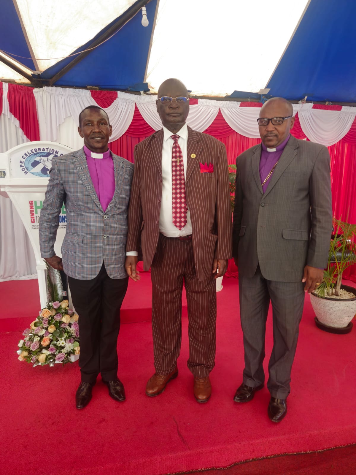 Bishop David Kibali with fellow ministers from Congo